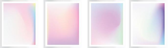 conjunto moderno gradientes en resumen borroso antecedentes en naranja púrpura plantillas. cuadrado borroso fondo, eps archivo vector