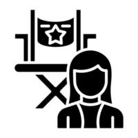 Director Female Icon Style vector