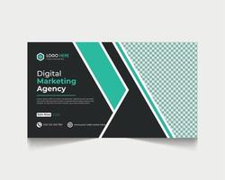 Professional business marketing youtube thumbnail web banner post template vector