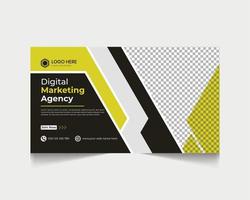 Professional business marketing youtube thumbnail web banner post template vector