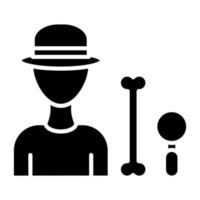 arqueólogo masculino icono estilo vector