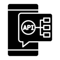 Api Integration Icon Style vector