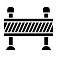 Road Barrier Icon Style vector