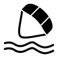 kiteboarding icono estilo vector