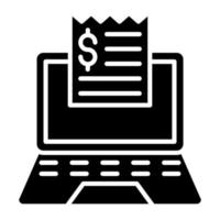 Electronic Bills Icon Style vector