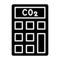 Gas Emissions Calculator Icon Style vector