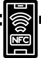 estilo de icono nfc vector