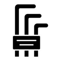 Hex Key Icon Style vector