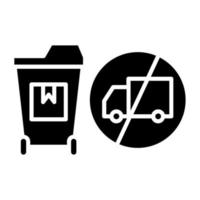Waste Import Ban Icon Style vector