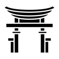 Torii Gate Icon Style vector