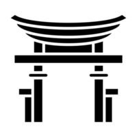 estilo de icono de puerta torii vector