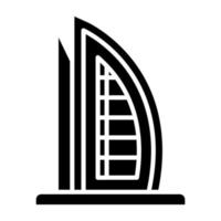 burj Alabama árabe icono estilo vector