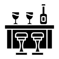 estilo de icono de barra de bar vector