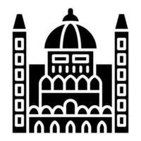 Hungarian Parliament Icon Style vector