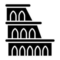 Coliseo icono estilo vector