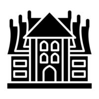 templo icono estilo vector