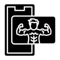 Full Body Muscle Icon Style vector