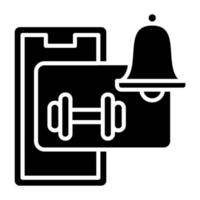 Workout Notification Icon Style vector