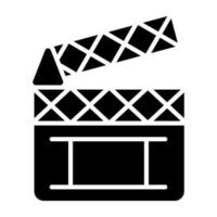 Film Clapperboard Icon Style vector