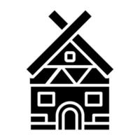 Viking Hut Icon Style vector