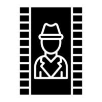 estilo de icono de detective vector