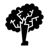 roble árbol icono estilo vector