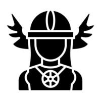 Shieldmaiden Icon Style vector