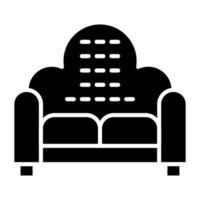 Cinema Sofa Icon Style vector