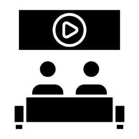 Cinema Screen Icon Style vector