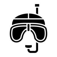 Mask and Snorkel Icon Style vector