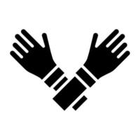 Hands Crossed Icon Style vector