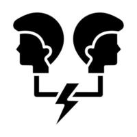 Conflicting Thoughts Icon Style vector