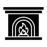 Fireplace Icon Style vector