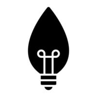 Candle Bulb Icon Style vector