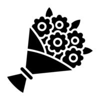 ramo de flores icono estilo vector