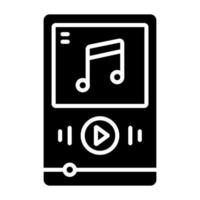 estilo de icono de reproductor de música vector