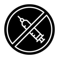 Anti Vaccination Icon Style vector