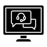 Online Support Icon Style vector