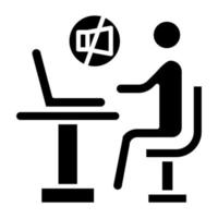 Work Distraction Icon Style vector