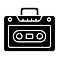 Cassette Player Icon Style vector