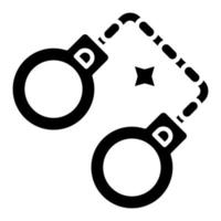 Handcuffs Icon Style vector