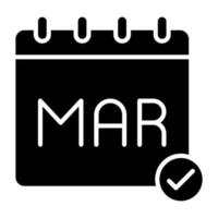 marzo icono estilo vector