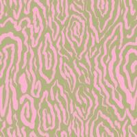 Green and pink zebra pattern. 70s style stripes vector
