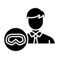 buceo instructor icono estilo vector