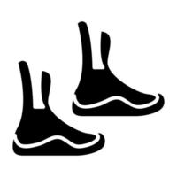 buceo botas icono estilo vector