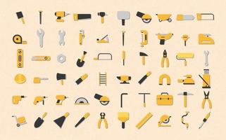 Workshop and enginer tool flat icon vector
