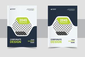 Corporate Book Cover Design Template in A4. Can be adapt to Brochure, Annual Report, Magazine, Poster, Business Presentation, Portfolio, Flyer, Fold, Banner vector