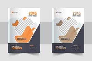 Corporate Book Cover Design Template in A4. Can be adapt to Brochure, Annual Report, Magazine, Poster, Business Presentation, Portfolio, Flyer template vector