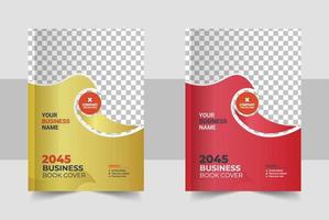 Corporate Book Cover Design Template in A4. Can be adapt to Brochure, Annual Report, Magazine, Poster, Business Presentation, Portfolio, Flyer template vector