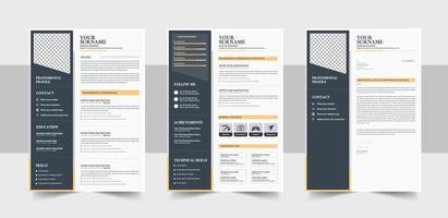 Resume Template Design For Corporate Job Applications, Creative CV resume templates Vector Design cover letter job applications colors, cv design, multipurpose resume design, and premium designs